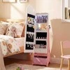 Promotions Papuošalų spintelė 30,5x30,5x117,5 cm balta, veidrodis, laikymas
