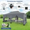 Promotions Pavėsinė, išskleidžiama pavėsinė su 6 šoninėmis sienelėmis ir užtrauktukais užsegamais įėjimais, 600x300x296 cm, pilka
