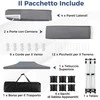 Promotions Pavėsinė, išskleidžiama pavėsinė su 6 šoninėmis sienelėmis ir užtrauktukais užsegamais įėjimais, 600x300x296 cm, pilka