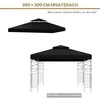 Promotions Paviljono stogo keitimas, 3x3 m, juodas