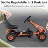 Promotions Pedalinis kartingas, reguliuojama sėdynė, saugus rankinis stabdis, vaikams, oranžinis