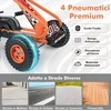 Promotions Pedalinis kartingas, reguliuojama sėdynė, saugus rankinis stabdis, vaikams, oranžinis