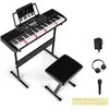 Promotions Pianinas, 61 klavišų elektroninis klaviatūra, 85x28x12 cm, juoda