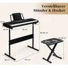Promotions Pianinas, 61 klavišų elektroninis klaviatūra, 85x28x12 cm, juoda
