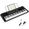 Promotions Pianinas klaviatūra, 54 klavišų elektrinė klaviatūra 85x30x11 cm, juoda, ABS