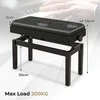 Promotions Pianino suoliukas, reguliuojamas Duetas, 76x36x48-58 cm, juodas