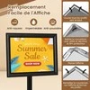 Promotions Plakatų stovas, 74x118 cm, juodas, reguliuojamas metalinis