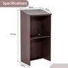 Promotions Podiumo stovas, 58x40x117 cm, rudas, su laikymo lentyna