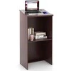 Promotions Podiumo stovas, 58x40x117 cm, rudas, su laikymo lentyna