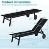 Promotions Poilsio kėdė, 150.5x59x33.5 cm, juoda, reguliuojama atlošo padėtis, metalas