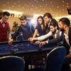 Promotions Pokerio stalas, 182x82x75 cm, juodas