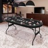 Promotions Sulankstomas pokerio stalas, 182x82x75 cm, mėlynas