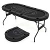 Promotions Sulankstomas pokerio stalas, 182x82x75 cm, mėlynas