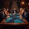 Promotions Pokerio stalo viršus 177.8x88.9 cm Žalia Vandeniui atspari danga