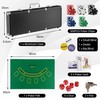 Promotions Pokerio žetonų rinkinys, 500 vienetų, 56x20x6,5 cm, juoda sidabrinė
