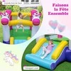 Promotions Pripučiamas batutas-namelis, 260x195x219 cm, įvairiaspalvis