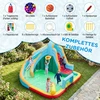 Promotions Pripučiamas batutas su vandens čiuožykla ir pūtimo įrenginiu 380x380x221 cm daugiaspalvis Oksfordo audinys PVC