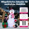 Promotions Pripučiamas Kalėdinis Dekoras, Sniego Senis su Pingvinais, 120x90x180 cm, Spalvotas