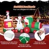 Promotions Pripučiamas Kalėdinis traukinukas, 350x120x177 cm, Daugiaspalvis