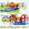 Promotions Pripučiamas pilis su vandens čiuožykla, 624x270x235 cm, įvairiaspalvis