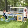 Promotions Purvo virtuvėlė su vaikų pikniko stalu, 150x71x98 cm, mėlyna, eglės mediena