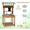 Promotions Lauko žaidimų virtuvė, dvipusė purvo virtuvė, kepsninės žaidimų rinkinys, 63x56x115 cm, ruda