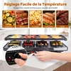 Promotions Raclette grilis 8 keptuvės 48x24x12 cm juodas