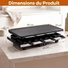 Promotions Raclette grilis 8 keptuvės 48x24x12 cm juodas