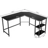 Promotions Rašomasis stalas, 138x138x75,5 cm, Juodas