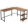 Promotions Rašomasis stalas, 138x138x75,5 cm, Juodas ir Rudas