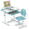 Promotions Vaikiškas Mokymosi Stalas ir Kėdė Rinkinys, 80x50x83-99 cm, Mėlyna