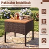 Promotions Rataninė sėdimų baldų komplektas 60,5x60x73 cm, smėlio spalvos, akacijos mediena