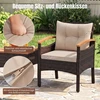 Promotions Rataninė sėdimų baldų komplektas 60,5x60x73 cm Rudos akacijos medienos lauko baldai