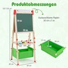 Promotions Reguliuojamo aukščio dvipusis vaikų molbertas 44x40x102-126 cm natūralus/mėlynas/žalias/rožinis