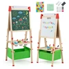 Promotions Reguliuojamo aukščio dvipusis vaikų molbertas 44x40x102-126 cm natūralus/mėlynas/žalias/rožinis