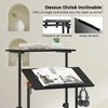 Promotions Reguliuojamo aukščio stalas 60x30x72-124 cm juodas, metalas