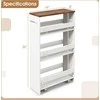 Promotions Vėžimėlis daiktams laikyti, 48,3x20,3x81,3 cm, baltas ir rudas