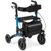Promotions Rollatorius vaikštynė 80x63,5x82,6-95,3 cm Mėlynas sulankstomas metalinis