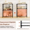Promotions Sandėliavimo lentyna, 3 pakopų reguliuojama metalinė, 59x34x79 cm, juoda