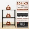 Promotions Sandėliavimo lentyna, 3 pakopų reguliuojama metalinė, 59x34x79 cm, juoda