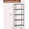 Promotions Sandėliavimo lentyna, 59x34x152 cm, juoda, metalas
