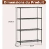 Promotions Sandėliavimo lentyna, 91x35x138.5 cm, juoda, metalas