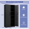 Promotions Sandėliavimo spinta, 80x40x180 cm, juoda, metalas