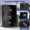 Promotions Sandėliavimo spinta, 80x40x180 cm, juoda, metalas