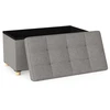 Promotions Saugojimo pufas su suolu 76x38x39 cm pilkos spalvos lininis audinys