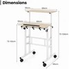 Promotions Sėdėjimo ir stovėjimo stalas, MDF ir plienas, 60x30x72-124 cm, natūralus
