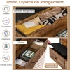 Promotions Sėdmaišis su daiktadėže ir 2 stalčiais 102x40,6x58,4 cm, vintažinė ruda/juoda
