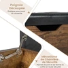 Promotions Sėdmaišis su daiktadėže ir 2 stalčiais 102x40,6x58,4 cm, vintažinė ruda/juoda