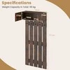 Promotions Sieninis paltų kabykla, 90x33x211 cm, ruda