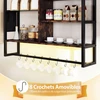 Promotions Sieninė lentyna 107x24x96 cm Juoda LED apšvietimas